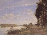 Claude Monet Riverside path at Argenteuil Spain oil painting artist